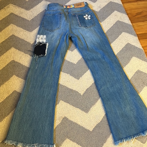 EUC BDG patchwork flare denim jeans size 24. - Picture 2 of 9